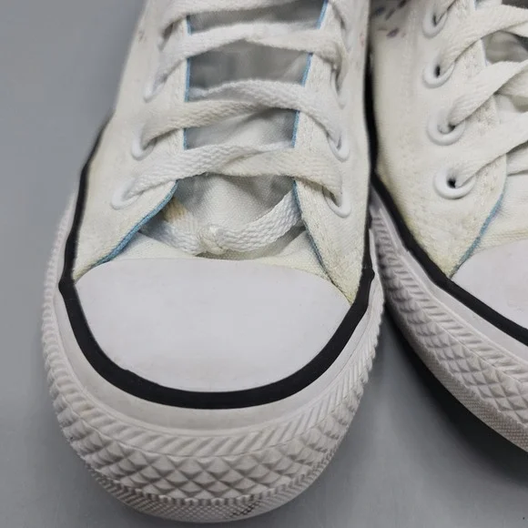 Converse High Top Flower Confetti Shoes Sneakers Size Women's 9 Mens 7 - Picture 8 of 16